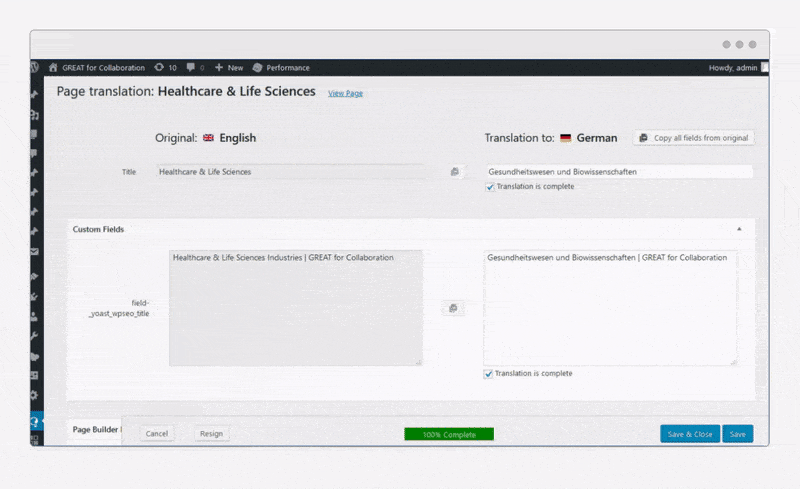 Multiple Language Setup