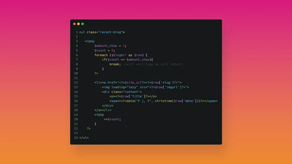 Raw Code Screenshot